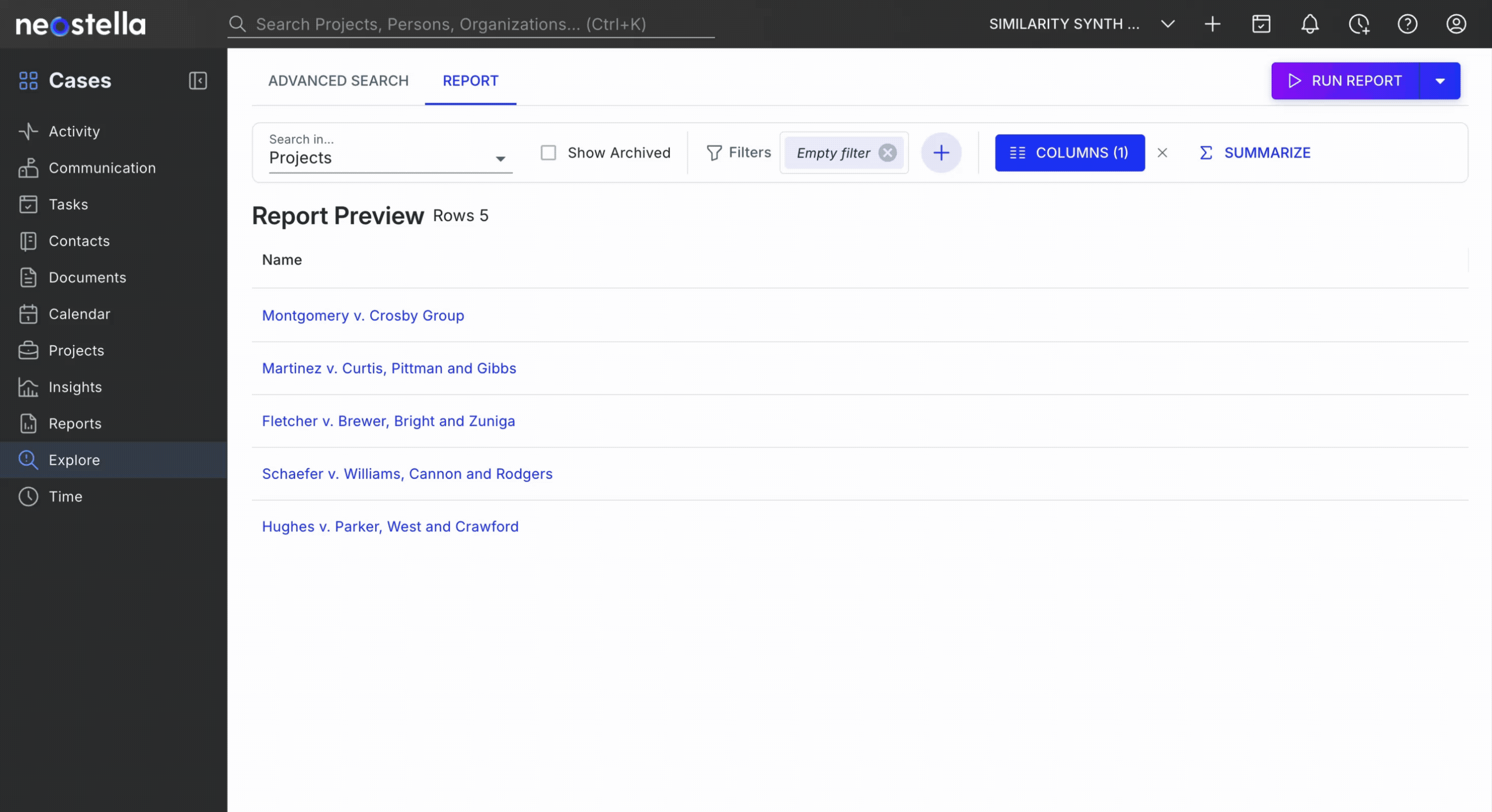 Repors - Columns - Object Search Example.gif